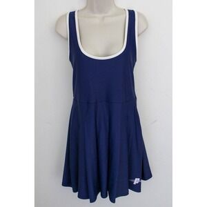 Prince Pickleball Dress Large Blue White Trim Pleated Cross Back Built-in Shorts